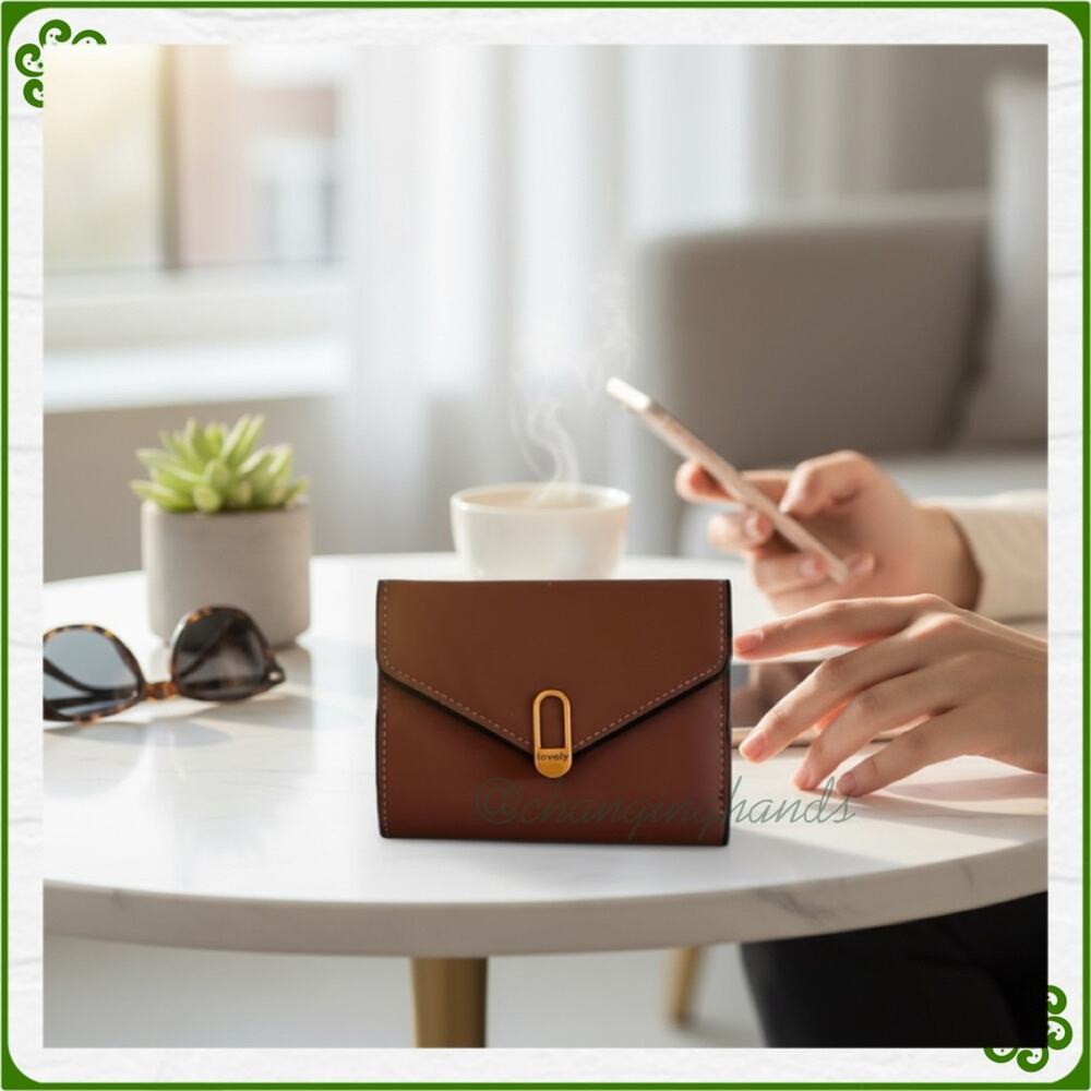 NWOT Tan Foldover Women’s Wallet